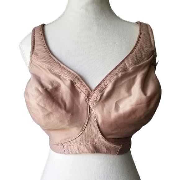 NWT Glamorise Full Figure Coverage Sporty Wireless Unlined Bra 46D - Picture 1 of 2